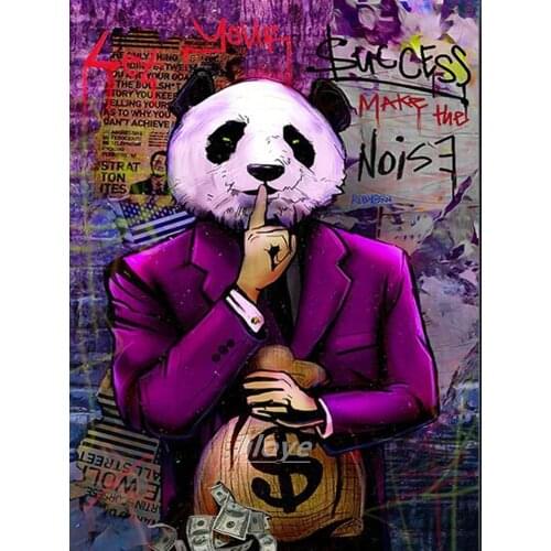 5D DIY Diamond Painting Panda USD Pictures Full Square Round Diamond Embroidery Crystal Mosaic poster Home Decoration Art DF112