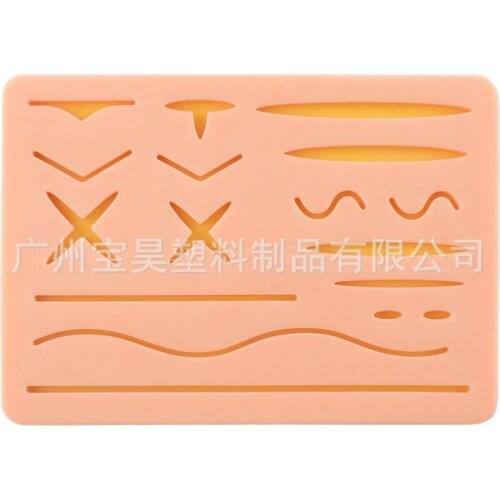 Medical students surgical skin with wound suture training module belt mesh can be vigorously repeated suture training
