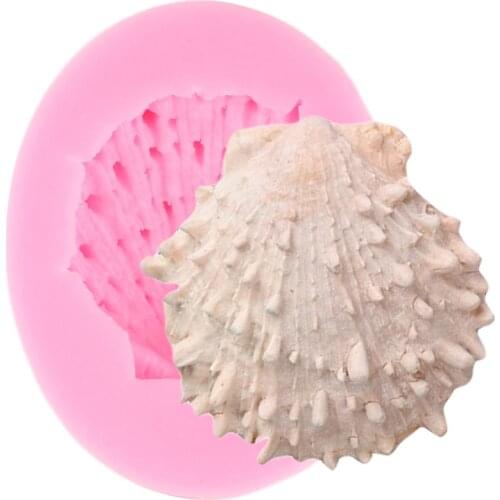 Clam Shell Silicone Mold DIY Party Cupcake Topper Fondant Molds Cake Decorating Tools Candy Clay Chocolate Gumpaste Moulds
