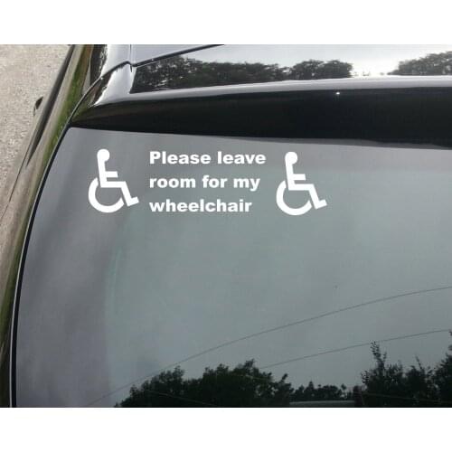Disabled sign Disability Mobility window STICKER/ VINYL DECAL 15cm