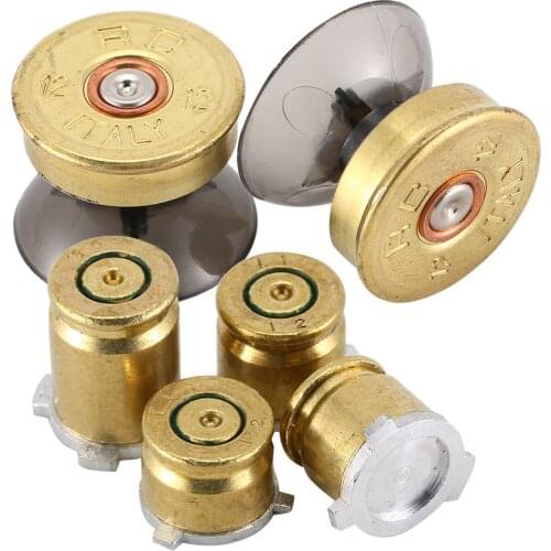 New 6pcs/sets 4x Brass Bullet Buttons ABXY Mod Kit + 2 Thumbsticks for XBOX One Controller/for Sony PS4 Controller ABXY Mod Kit
