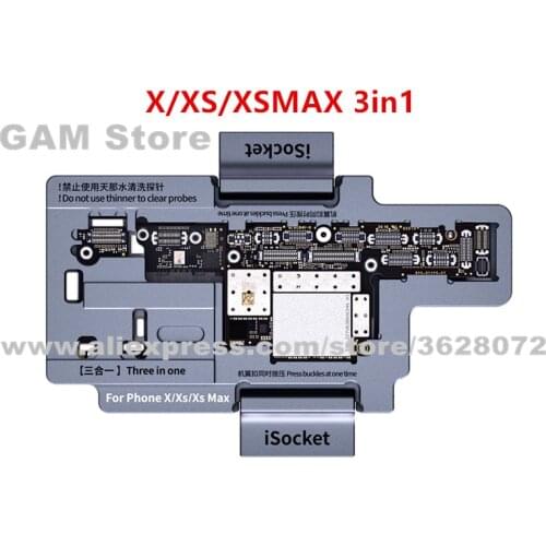 ISocket For iPhone X/XS/XS Max Motherboard Test Fixture Double-deck Layer Diagnostic PCB Test Repairing Tool Solder Platform