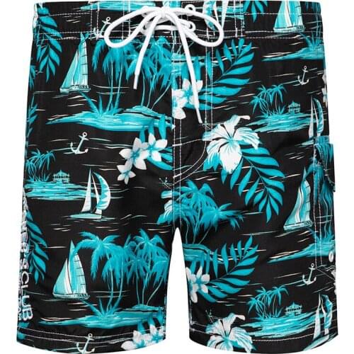 Summer Mens Beach Pants Polyester Leisure Loose Big Shorts Quick Drying