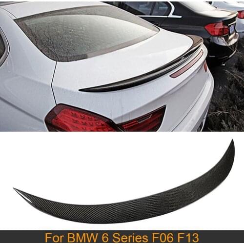 Car Rear Trunk Boot Lip Wing Spoiler for BMW 6 Series F13 Base M Sport M6 Coupe 2012 - 2019 Rear Trunk Spoiler Wing Carbon Fiber