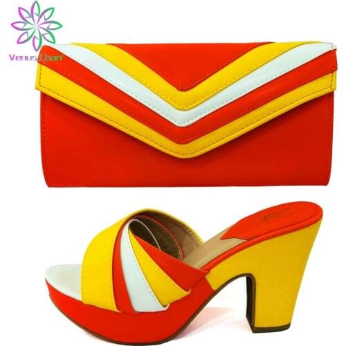 African Wedding Italian Shoe and Bag Sets Ladies African Womens Party Shoes and Bag Sets Nigerian Women Party Pumps High Heels