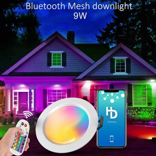 16 Colors Spot Led Smart Downlight RGB/WW/CW LED 9 W Ceiling Round Led Lamp Bluetooth APP Control Smart Light Terrace Garden