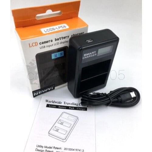 USB LCD Battery Charger LP-E6 For Canon 5D Mark IV,5D Mark III,5Ds R,7D 6D 80D 5d3 5d4
