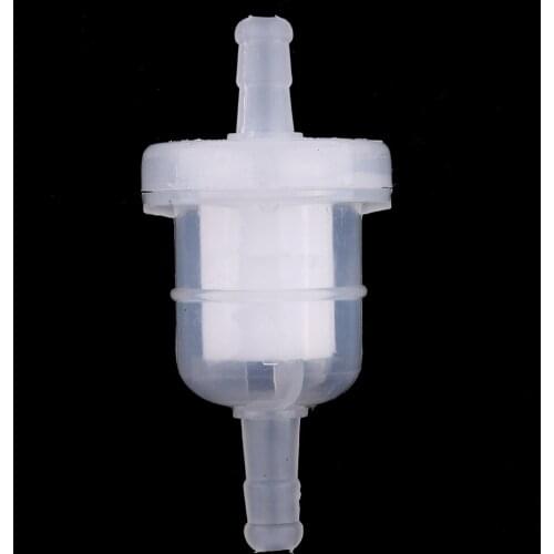 Inline gasoline filters, plastic fuel filters For machines with