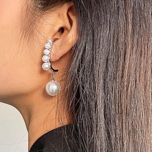 South Korea Pearl Contracted Stud Earrings Elegant Female Ins Small Temperament Senior Summer The Fashion Earrings