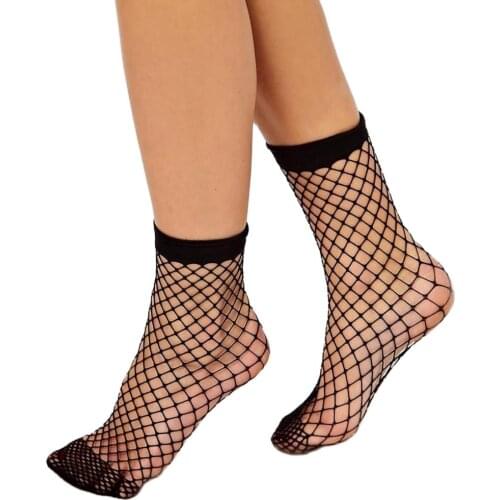 1 Pair Summer Socks Women Dancing Net Socks Hollow Non-slip Sports Носки Elastic Women Ankle Fishnet Socks Black