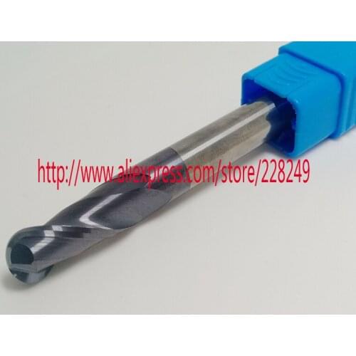 1pc R5*40*D10*150L-HRC45 2 Flutes Tungsten solid carbide Coated Ball Nose End Mills CNC milling cutters