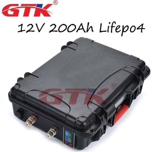 12V lifepo4 battery 200ah Rechargeable Batteries RV 4S 3.2V cells 12.8V with BMS for Outdoor camping and Inverter Solar energy