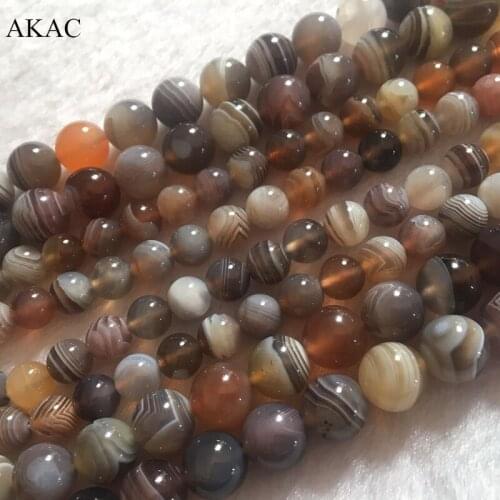 2strands/set natural botswana agate stone loose beads 6-8mm for jewelry diy making wholesale