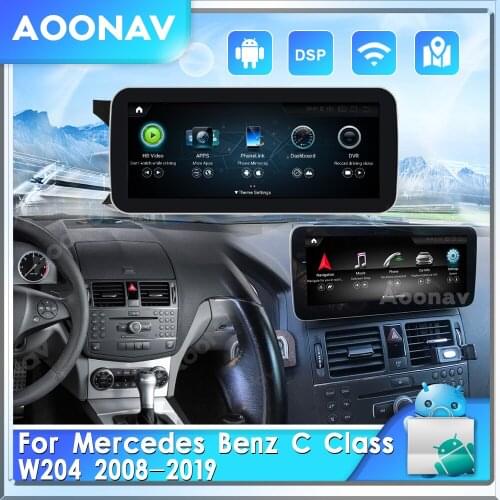 8+256GB Android 11.0 Snapdragon 662 car radio GPS For Mercedes Benz C Class GLC V Class W204 C180 2008-2019 multimedia player