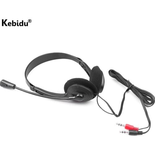 3.5mm Wired Earphone Gaming Headphone With Microphone 3.5mm Plug MIC VOIP Headset Skype for PC Computer Laptop