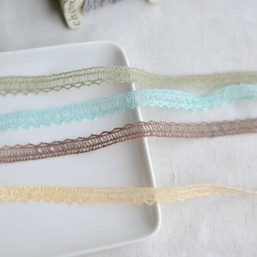 5 Meters/lot Width 1cm 4 Colors Cotton Lace Trim Clothing Decorative Lace Ribbon for Handmade Patchwork DIY Hometexile Sewing