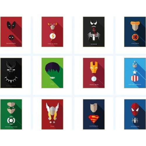 Marvel Superhero Avengers Abstract Canvas Painting Spider Man Poster Wall Art Picture Childrens Cuadros Room Mural Home Decor