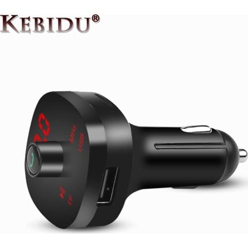 Kebidu Dual USB Car Charger Wireless Bluetooth FM Transmitter Handsfree LED MP3 Player USB Charger 4.1A Car Kit Car Accessories