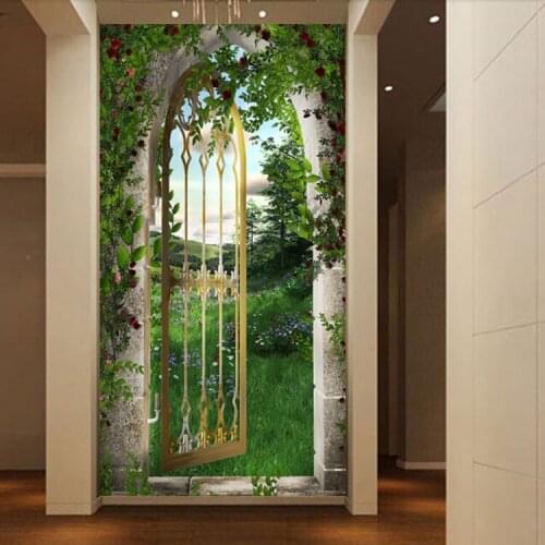 The Secret Garden Gate large mural wallpaper 3d backdrop restaurant entrance hallway corridor Custom Size
