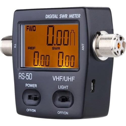 Digital power meter LED Backlight SWR Standing Wave Ratio watt meter Energy Meters for HAM UHF/VHF USB Interface 125-525MHz 120W