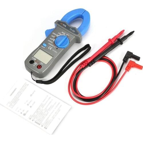 TS200/TS201/TS202+ Digital Clamp Meter True RMS Multimeter NCV Resistor Capacitor Diode Temperature Tester Clampmeter