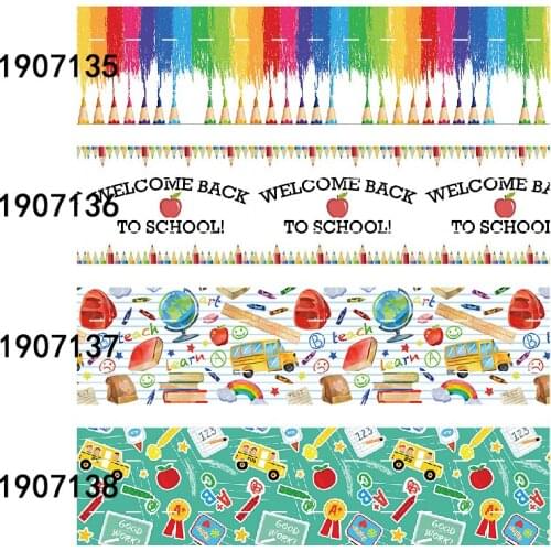 50 yards/lot) Kids DIY 38MM back to school ribbon