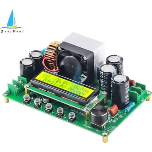 DPX800S DC-DC Boost Module Constant Voltage Constant Current CNC Step Up Power Supply Module LCD1602 Display 12V-120V 12A 800W