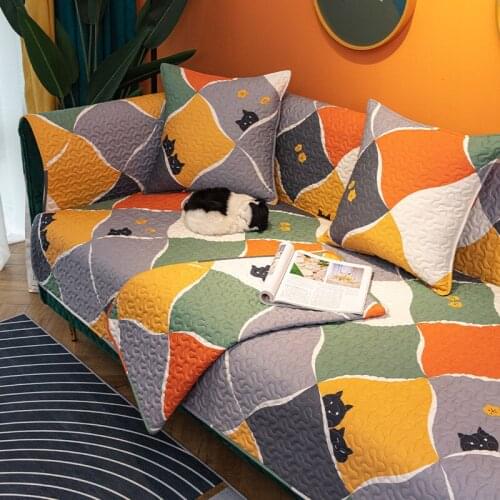 Cotton Non-slip Sofa Cushion Towel Four Seasons General Cotton Fabric Art Living Room Cushion Pillow Combination Sofa Cover