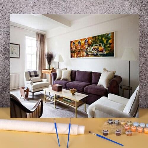 Oil Painting Style DIY Painting By Numbers Kit Acrylic Paints 50*70 Painting On Canvas New Design Adults Drawing