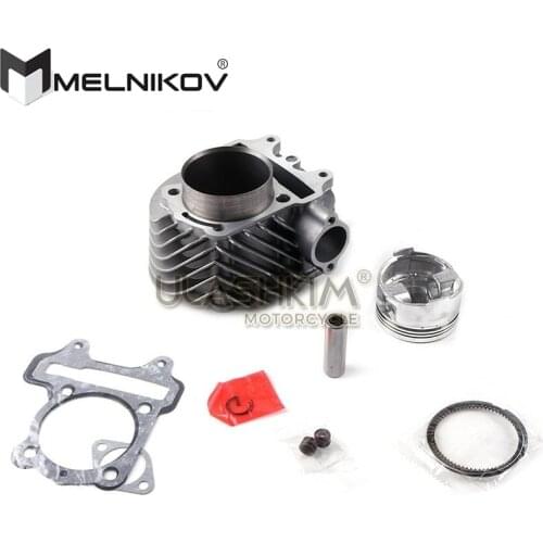 63mm GY7 200CC CYLINDER GY6 150cc 170cc 1upgrade to GY6 200cc Cylinder Kit Cylinder assy for 4-stroke 157qmj 152qmi Scooter Kart