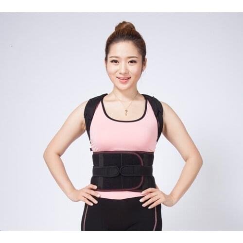 Posture Corrector Back Brace Support Belt for Shoulder Back Waist Pain Relief with Double Strong Splints for Humpback Body Shape