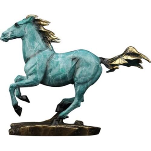 Colorful copper Horse statue placed pieces of Feng Shui home decoration decoration hotel office family decoration accessories