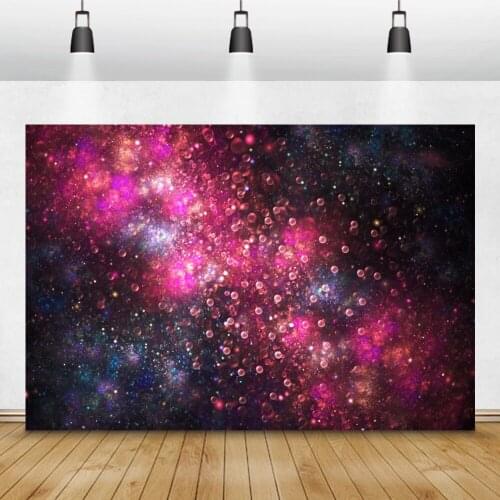 Laeacco Space Planet Glitters Bubbles Astronaut Photography Backgrounds Photo Backdrops Birthday Photocall Newborn Photophone