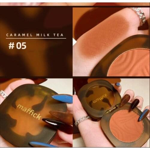 MAFFICK Single Color Blush Palette Face Makeup Mineral Powder Red Rouge Long Lasting Natural Cream Cheek Tint Blusher TSLM2