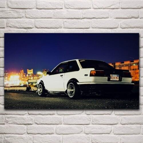 Custom ae86 sport car tuning stance jdm vehicle fanart posters on the wall picture home living room decoration for bedroom KP007