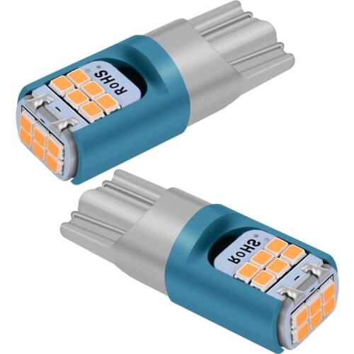 2Pcs New T10 W5W WY5W Super Bright LED Car Parking Lights Auto Turn Side Bulbs Reading Dome Lamps Red White Yellow Crystal Blue