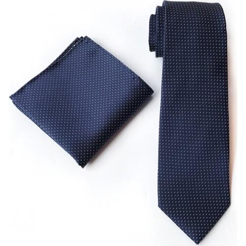 Wholesale Mens Neck Ties Set Jacquard Woven Cravat Tie with Pocket Square