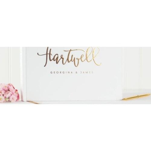 Personalize horizontal landscape wedding guestbook sign in book modern guest book wedding book wedding planner photo albums