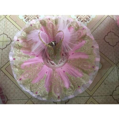 Professional Pancake Tutu Dress Child White Ballet Dresses Girls Ballet Dancing Custome Children Costumes Ballerina B-6563