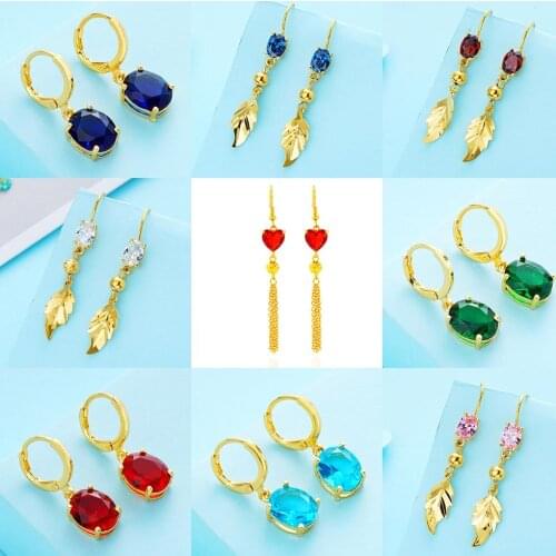 Rhinestone Tassel earrings 2020 fashion indian 24K gold earrings for women jewelry wild simple dangle earring wedding ear nail