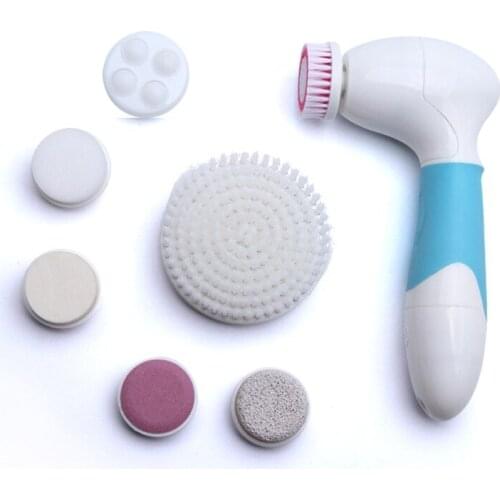 7 IN 1 Face Brush Cleansing Multifunction Electric Ultrasonic Wash Body Spa Skin Care Massage Face Brushes Facial Cleanser Tool