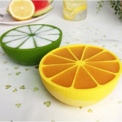DIY homemade Ice Mold Silicone 10 Grids Lemon Shape Ice Tray Reusable Popsicle Molds Ice Cream Tools Household Accessories