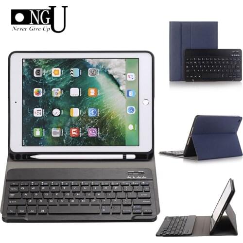 Slim Bluetooth Keyboard Case for iPad Pro 10.5 with Pencil Holder PU Leather Cover for iPad Pro 10.5'' 2017 for iPad Air 3 2019