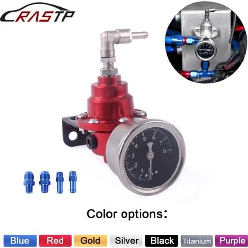 Universal Adjustable Fuel Pressure Regulator tomei Type With Original Gauge and Instructions AN6 1/8NPT RS-FRG003