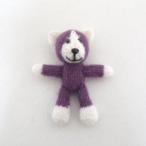Knitted Baby Toys Newborn Photography props Crochet Animal Doll Stuffed Wolf Newborn Toys Photo Prop