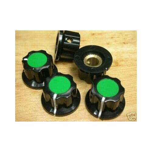 Green 20x12 1/4" 6.3mm Shaft Rotary Pots Switch KNOB 20