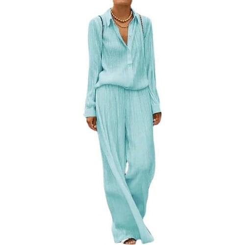 Two Piece Pant Set Women Solid Color All Match Plus Size Office Outfits High Waist Bloomers Elegant Casual Womens Suit