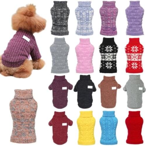 A 15 styles Dog Winter Clothes Knitted Pet Clothes For Small Medium Dogs Chihuahua Puppy Pet Sweater Cute Ropa Perro Dog Sweater
