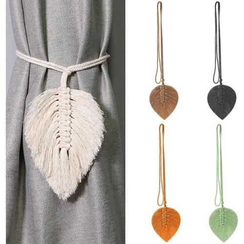 1PC Curtains Strap Hand-woven Cotton String Buckle Hanging Curtain Straps Ornaments Nordic Curtain Tiebacks