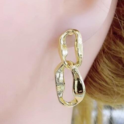 10 Pairs Gold Drop earrings Dangle earrings gold color metal Metal earrings women Drop earrings Gift for women jewelry 51705